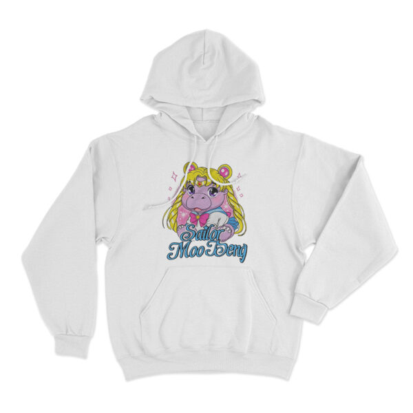 Sailor Moo Deng Hoodie White Youth S