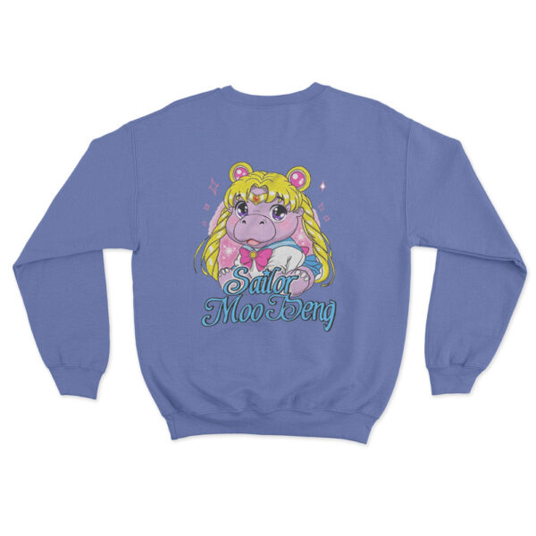 Sailor Moo Deng Sweatshirt Blue Youth S