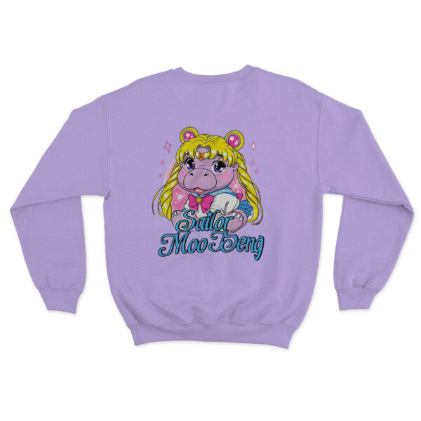 Sailor Moo Deng Sweatshirt Purple Youth S