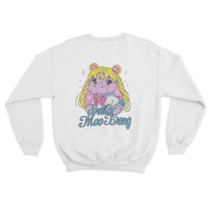 Sailor Moo Deng Sweatshirt White Youth S