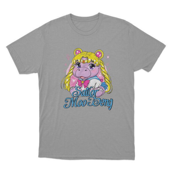 Sailor Moo Deng T Shirt Grey Youth S