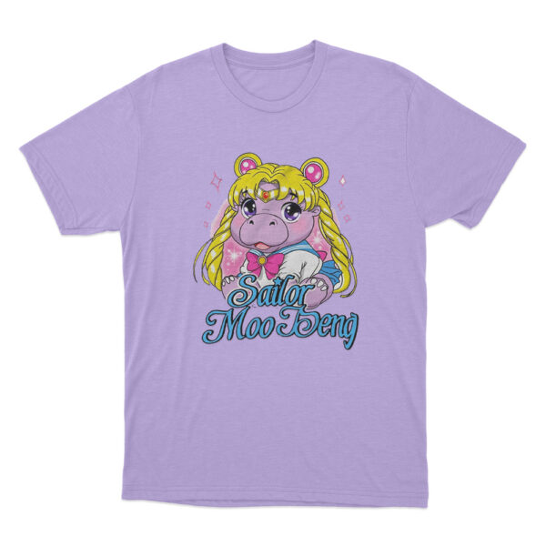 Sailor Moo Deng T Shirt Purple Youth S