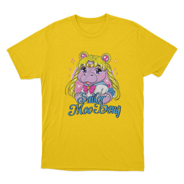 Sailor Moo Deng T Shirt Yellow Youth S